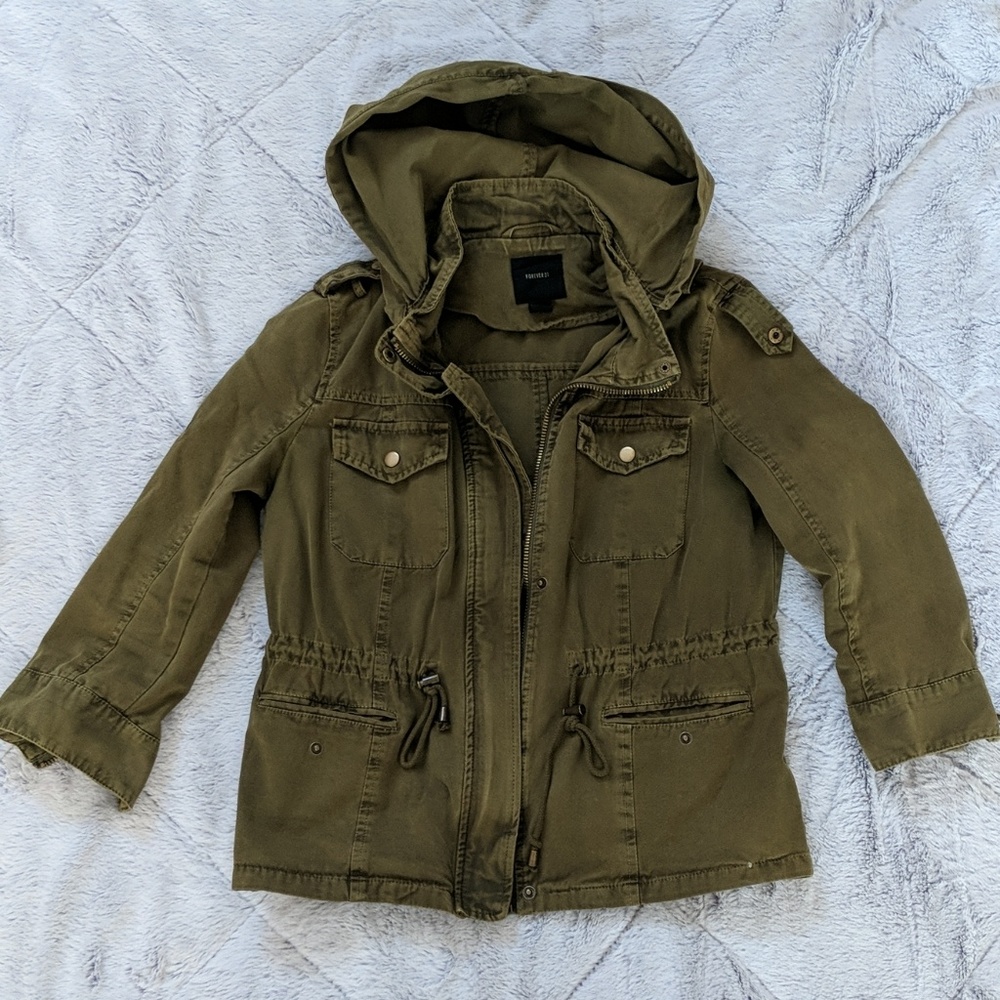 Forever 21 Army Green Lightweight Jacket
